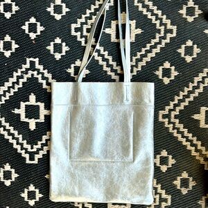 Madewell Metallic Leather Tote